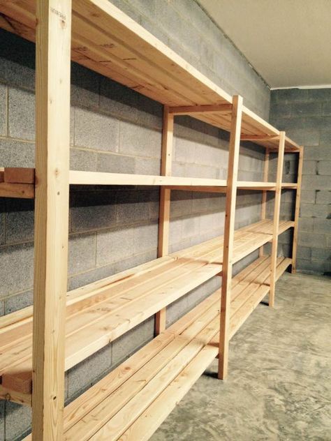 Garage Kasten, Freestanding Garage, Basement Shelving, Shelves Freestanding, Basement Organization, Diy Storage Shelves, Garage Shelves, Garage Organisation, Garage Atelier