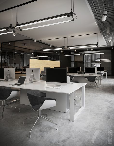 Creative Design Office | 860 sq. m on Behance Industrial Office Space, Open Office Design, Korean House, Workstations Design, Contemporary Office Design, Agency Office, Startup Office, Creative Office Space, Industrial Office Design