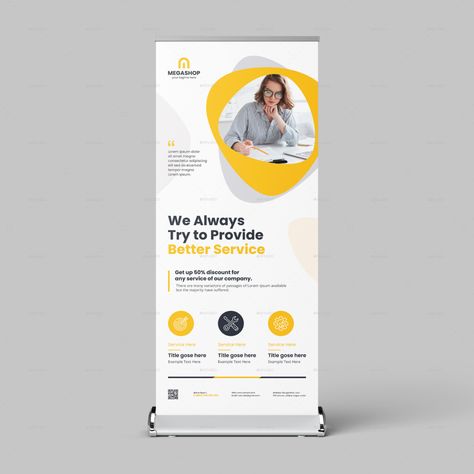 Business Rollup Banner Template Rollup Banner Design Creative, Roll Up Design Inspiration Rollup Banner, Rollup Design, Rollup Banner Design, Banners Design, Tech Ideas, Roll Up Design, Ad Banner, Rollup Banner