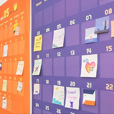 Giant Calendar, 2013 Calendar, Graphic Design Packaging, Print Layout, Post It Notes, Paper Goods, Visual Identity, Trip Planning, Packaging Design