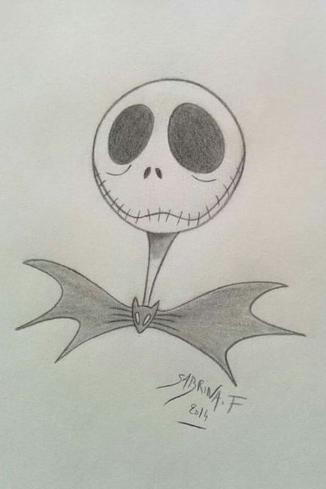 Simple Drawings With Pen, Easy Drawings Sketches Halloween, Drawing Ideas Hollowen, Small Easy Art Drawings, Simple Drawing Ideas Halloween, Pencil Art Drawings Halloween, Easy Jack Skellington Drawing, Cute Halloween Drawings Ideas Sketches, Cute Halloween Sketches Easy