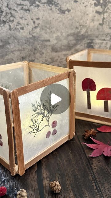 Alyssa Stokes on Instagram: "Winter Lanterns ✨  I created these simple nature lanterns using supplies I had around my house!   - 20 popsicle sticks - hot glue - watercolor (optional) - wax paper - leaves (or tissue paper) - candle wax - iron - battery candles   This project was time consuming but easy to execute. The most challenging part was assembling the sides at the end. I used a popsicle stick base and attached them there to make it more stable.  I am joining  #musingsofwinter winter 🌲 themed week  December 4th -8th.   Use the hashtag #musingsofwinter to join the fun with your own winter-themed crafts, recipes, photography, etc. And feel free to re-create what the hosts are up to! We’ll be showing some love to those who participate.   Meet the lovely hosts this time around. And keep Winter Lanterns, Tissue Paper Candles, Wax Paper Crafts, Popsicle House, Lantern Photography, Tissue Paper Lanterns, Popsicle Stick Crafts House, Diy Popsicle Stick Crafts, Paper Lanterns Diy