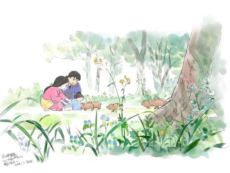 The Tale Of Princess Kaguya, Kaguya Hime, Marnie Was There, Princess Kaguya, The Wind Rises, Isao Takahata, Art Studio Ghibli, When Marnie Was There, Personajes Studio Ghibli