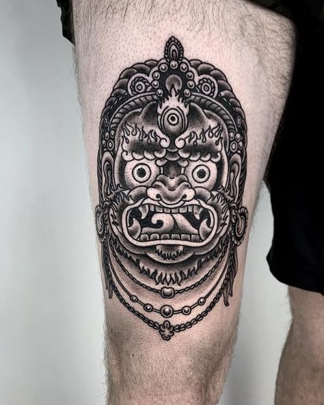 ➕Tattoos by Dan➕ | The Demon Mara. Who came to the Buddha, to temp him whilst in his final moments before enlightenment. Thank you Brock | Instagram The Buddha, Thank You, In This Moment, Tattoos, Instagram