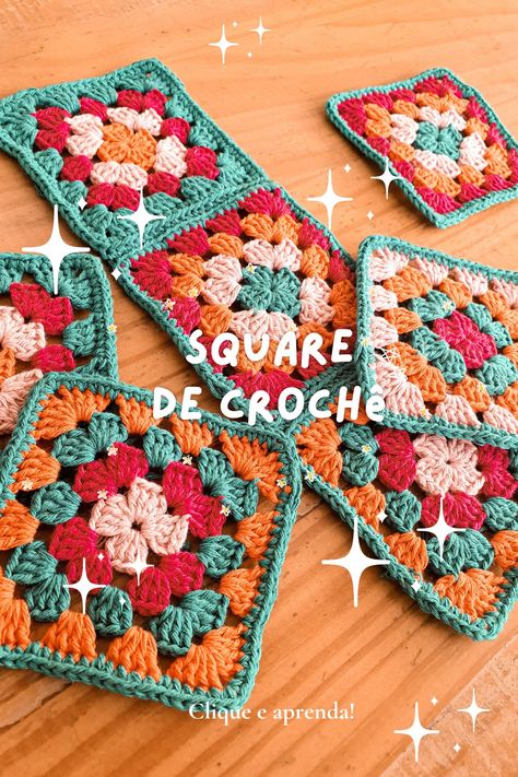 Placemat Crochet, Diy Placemats, Crochet Granny, Cute Crochet, Diy Handmade, Granny Square, Macrame, Amigurumi, Square