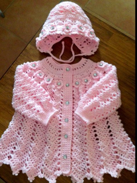 Coat and bonnet x | Baby girl crochet, Crochet baby clothes, Crochet baby sweaters Diy Crochet Cardigan, Vestidos Bebe Crochet, Crochet Baby Sweater Pattern, Crochet Baby Gifts, Crochet Baby Girl Dress, Crochet Baby Sweaters, Crochet Baby Dress Pattern, Crochet Baby Sweater, Baby Sweater Patterns