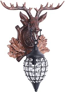 Amazon.com: rustic Cabin deer Lighting Antler Wall Sconces, Deer Lamp, Deer Light, Antique Wall Lights, Antler Wall, Crystal Wall Sconces, Hallway Art, Vintage Wall Lights, Beautiful Symbols