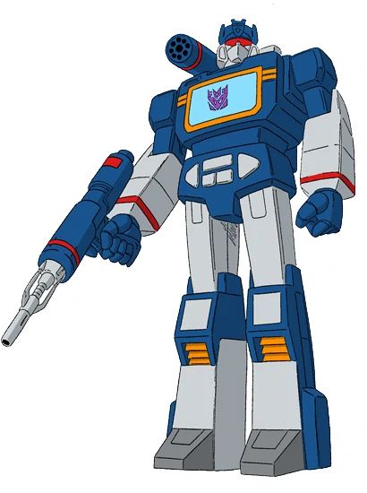 Soundwave is one of Megatron's most reliable troops, and he has positioned himself comfortably and irreplaceably in Megatron's upper command structure. He stands at the Decepticon leader's side as a confidant. Though "only" Communications Officer, he is comparable to Starscream and Shockwave in rank and is the only one of the three to display consistent loyalty to Megatron. Soundwave usually is wise to Starscream's devious plots, and reports them to Megatron quickly. Soundwave guards his place i G1 Megatron, Transformers Drawing, Transformers Soundwave, Prime Directive, Transformers Generation 1, Ultra Magnus, Transformers Comic, Transformers Characters, Transformers G1