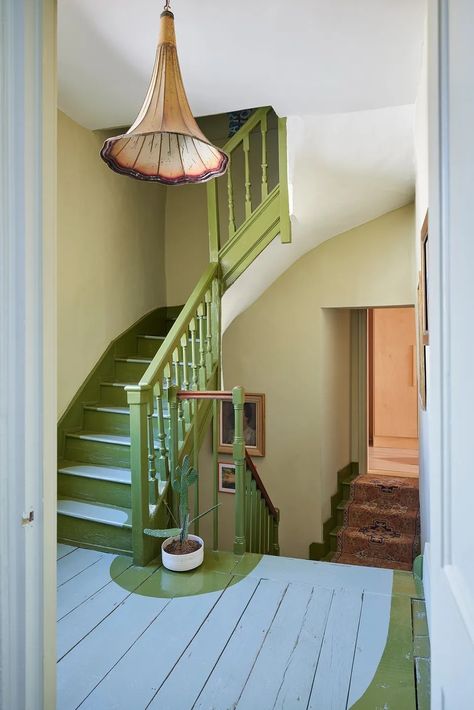 Bedrooms Doors, Painted Floorboards, Narrow Staircase, Charity Shop Finds, Henley On Thames, Paint And Paper Library, Terrazzo Tiles, Painted Stairs, Wooden Staircases