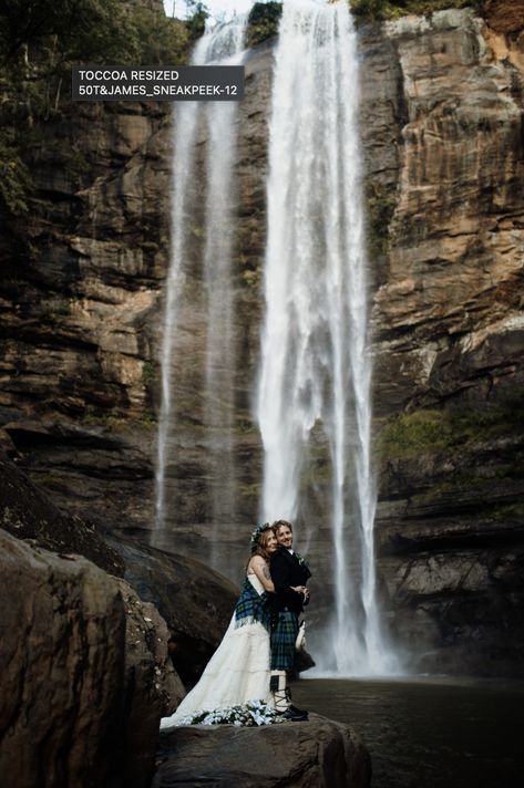 Toccoa Falls, Waterfall Wedding, Autumn Weekend, Elopement Ceremony, Breathtaking Wedding, Wedding People, Evening Wedding, Bridal Suite, Fall Engagement