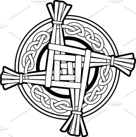 Brighid's Cross by AonCelticArt on @creativemarket St Brigid Cross, Brigid's Cross, St Bridget, Tattoo Symbols, Cross Vector, St Brigid, Celtic Tattoo, Cross Symbol, Goddess Tattoo