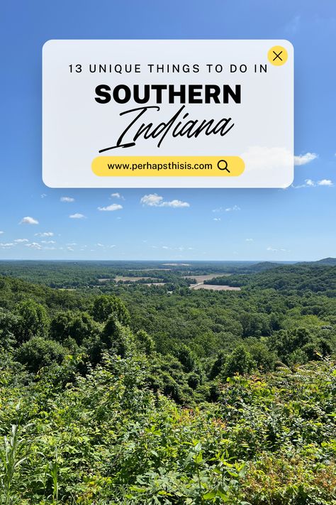 Planning to travel to Southern Indiana? This hidden gem offers an array of unique experiences perfect for travel enthusiasts and families alike. From scenic day trips to exciting road trip stops, Southern Indiana has something for everyone. Check out our latest blog post, 13 Unique Things to Do in Southern Indiana, for an in-depth guide to the best attractions in the region. Road Trip Stops, Southern Travel, Trip Destinations, Southern Indiana, Indiana Travel, Greece Travel Guide, Travel Bucket List Usa, Us Road Trip, Unique Experiences