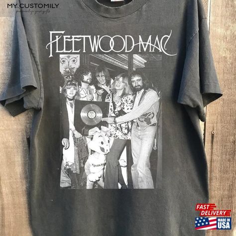 Fleetwood Mac Band T-Shirt Feetwood Graphic Tee Tour 2024 Shirt Classic Unisex Check more at https://mycustomily.com/product/fleetwood-mac-band-t-shirt-feetwood-graphic-tee-tour-2024-shirt-classic-unisex/ Fleetwood Mac Band, Music Shirts, Iconic Album Covers, Shirt Designs For Men, T Shirt Printing, Latest Trend, Fleetwood Mac, Quality T Shirts, Top Trends