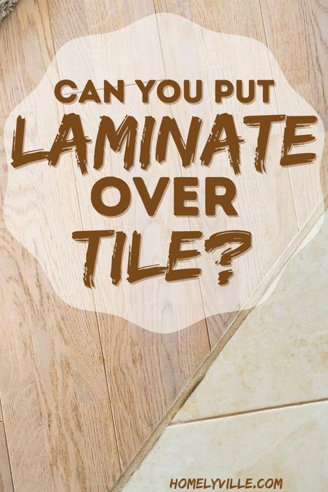 Can you install laminate floor over tile and why would you want to do it? Is it possible to get a new floor without removing the old one?#canyouputlaminateovertile #laminatefloor #laminate #tile Wood Laminate Flooring Bathroom, Linoleum Over Tile Floor, Lvt Over Ceramic Tile, Laminate Floors In Bathroom, Installing Lvp Over Ceramic Tile, Laminate Over Tile Floor, Tile Over Tile Floor, Removing Tile Floor, Laminate Floor Bathroom