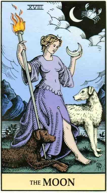 The Moon Alchemical Tarot, Tarot Divination, Moon Tarot Card, The Moon Tarot Card, Moon Magick, Tarot Significado, The Moon Tarot, Tarot Major Arcana, Tarot Cards Art