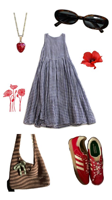 I need to find myself a blue gingham midi dress this summer Gingham Dress Outfit, Gingham Midi Dress, Gingham Outfit, Summer Ootd, Uni Outfits, Everyday Fashion Outfits, Blue Gingham, Gingham Dress, Dress Outfit