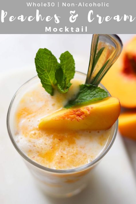 Best Non Alcoholic Drinks, Season Recipes, Easy Mocktail Recipes, Paleo Drinks, Peach Drinks, Food Freedom, Alcoholic Cocktails, How To Make Smoothies, Alcoholic Drink