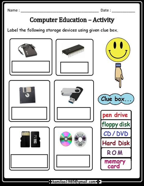 Storage Devices Of Computer, Computer Exam, Computer Storage Devices, Coloring Worksheets For Kindergarten, Computer Teacher, Teaching Computers, Biodata Format, Paint Program, Computer Lessons