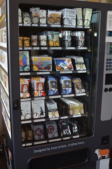 Vending Machine Design, Exhibit Ideas, Vending Machine Business, Bookstore Cafe, Eco City, Cardboard Sculpture, Creative Hub, Vending Machines, Mixed Emotions