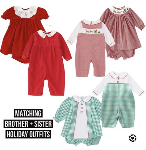 Brother Sister Christmas Outfits, Sister Christmas Outfits, Brother And Sister Matching Outfits, Coordinating Sibling Outfits, Brother Christmas, Matching Sisters, Sibling Outfits, Sister Christmas, Brother And Sister