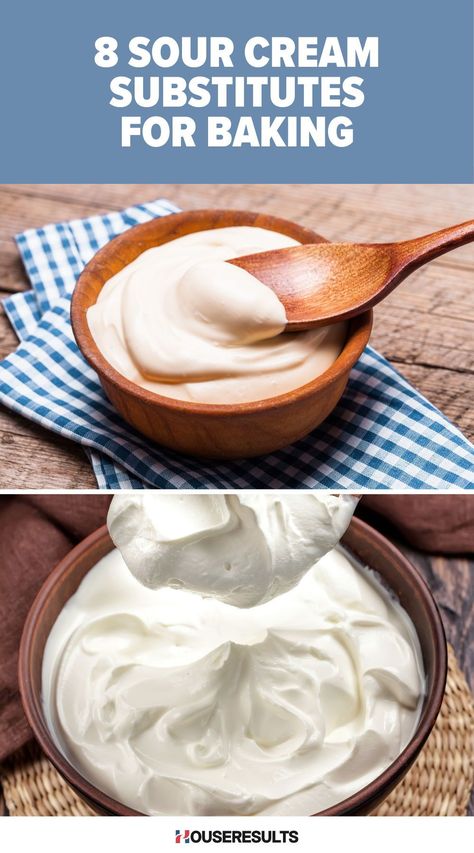 If you have the luxury of time, you can attempt making some of these sour cream substitutes at home. Sour Cream Substitute For Baking, How To Make Sour Cream, Substitute For Sour Cream, Healthy Sour Cream, Egg Substitute In Baking, Sour Cream Substitute, Make Sour Cream, Baking Substitutes, Vegan Sour Cream