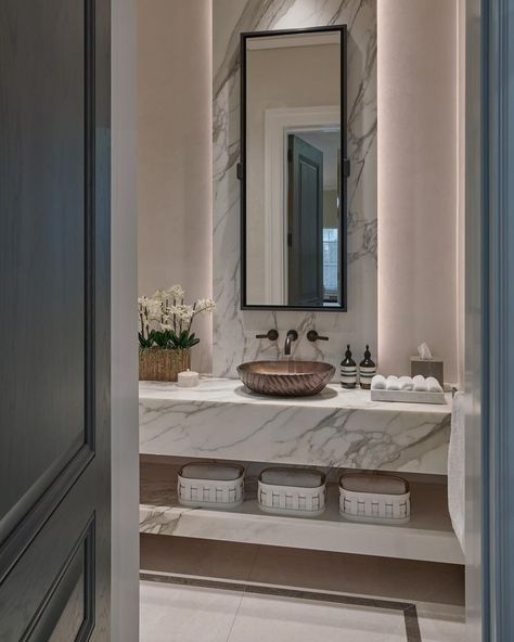 SOPHIE PATERSON (@sophiepatersoninteriors) • Instagram photos and videos Guest Bathroom Colors Scheme, Guest Bathroom Colors, Grand Entrance Hall, Guest Wc, Sophie Paterson Interiors, Sophie Paterson, Bathrooms Luxury, Bathroom Color Schemes, Bathroom Color