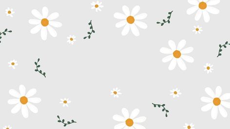 Grey Desktop Wallpaper, Daisy Desktop Wallpaper, Daisy Flower Drawing, Daisy Background, Photoshop Shapes, Artsy Background, Background Cute, Patterned Background, Slide Background