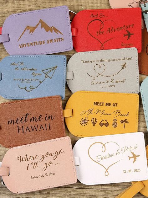 32 Personalized Wedding Favors Unique to Your Big Day Luggage Tag Wedding Favor, Olive Oil Favors, Luggage Tags Wedding, Summer Wedding Favors, Destination Wedding Favors, Groomsmen Gifts Unique, Bulk Wedding Favors, Groomsmen Gift Set, Best Wedding Favors