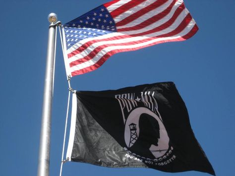 American-and-POWMIA-flags Constitutional Republic, Flag Etiquette, Military Flags, Create A Flag, Flag Maker, Peace Officer, Pow Mia, Military Flag, North Vietnam