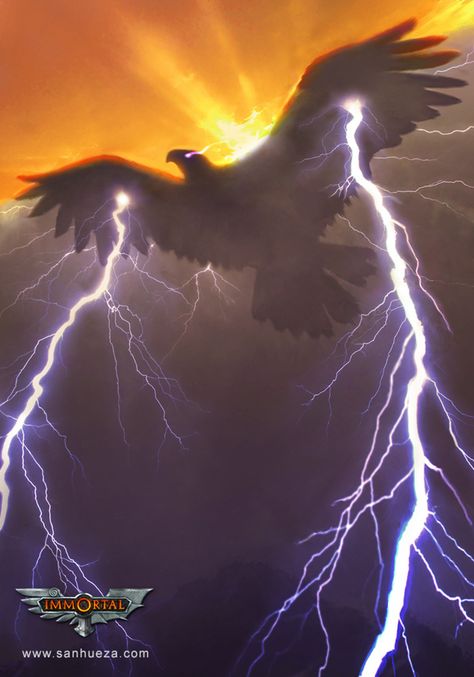 ArtStation - Immortal Battlegrounds - Thunderbird - card game illustration, David Sanhueza Thunderbird Illustration, Card Game Illustration, Spirit Magic, Native American Legends, Native American Wisdom, Dragon Artwork Fantasy, Dragon Rpg, Game Illustration, Bird Artwork