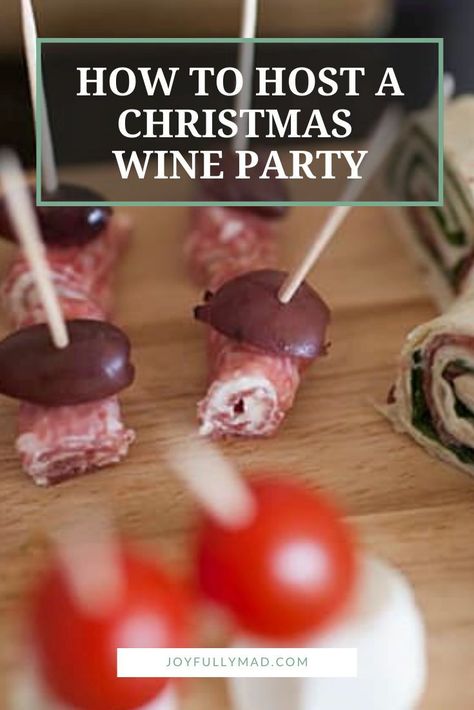 A wine and appetizer party for friends is the perfect solution next time you're planning a Christmas party or gathering for friends! Christmas Wine Night Ideas, Holiday Wine Tasting Party, Christmas Wine And Cheese Party, Wine Exchange Party, Wine Night Snacks, Christmas Wine Party, Wine Party Ideas, Holiday Wine Tasting, Wine Party Appetizers