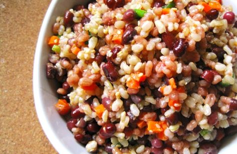 Azuki Bean Recipes, Adzuki Bean Recipe, Barley Salad Recipes, Vegan Bean Salad, Barley Rice, Barley Salad, Azuki Bean, Adzuki Beans, Healthy Sides