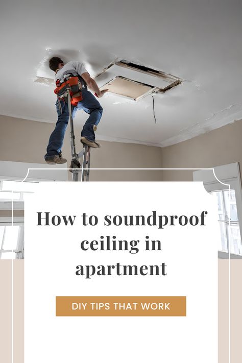 Tired of upstairs noise? Discover how to soundproof your apartment ceiling effectively and enjoy a quieter living space. 🏢🔇 #SoundproofCeiling #ApartmentLiving #NoiseReduction #DIYHome #QuietSpace #AcousticDesign #CeilingSoundproofing #PeacefulApartment #HomeImprovement #SoundproofingSolutions Soundproof Ceiling Apartment, Sound Proof Ceiling, Soundproof Apartment, Apartment Ceiling, Sound Proofing Apartment, Sound Proof Flooring, Soundproof Ceiling, Soundproofing Material, Spray Insulation