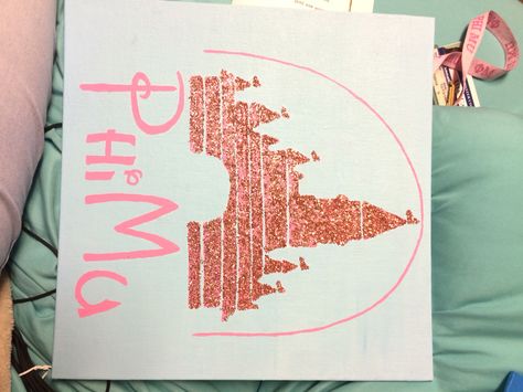 Disney Phi Mu sorority canvas Disney Sorority, Alpha Phi Canvas, Phi Mu Canvas, Phi Mu Crafts, Alpha Omega Epsilon, Theta Phi Alpha, Sorority Events, Delta Phi Epsilon, Sorority Canvas