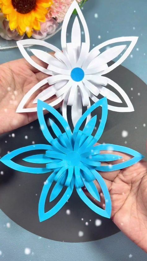 | Paper Craft Ideas | Mariah Carey · All I Want for Christmas Is You | Facebook Diy Diwali Decorations, Paper Christmas Decorations, Flower Decorations Diy, Paper Craft Ideas, Paper Flower Crafts, Diy Roses, Origami Box, Paper Snowflakes, Paper Crafts Diy Tutorials