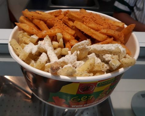 Potato Corner: The Best Flavored Fries | December 2021 Potato Corner Aesthetic, Potato Corner Fries, Flavored Fries, Potato Corner, French Fries At Home, Cooking French Fries, German Foods, Making French Fries, Spicy Cheese