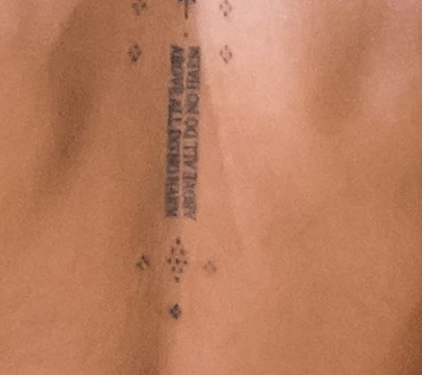 All of Zoë Kravitz's completely perfect tiny tattoos and their meanings | Cosmopolitan Middle East Zoe Kravitz Back Tattoo, Zoe Kravitz Tattoos, Tattoos And Their Meanings, Tattoos Tiny, Inspo Tattoo, Think Tattoo, Ink Link, Buddhist Tattoo, Matching Tattoo