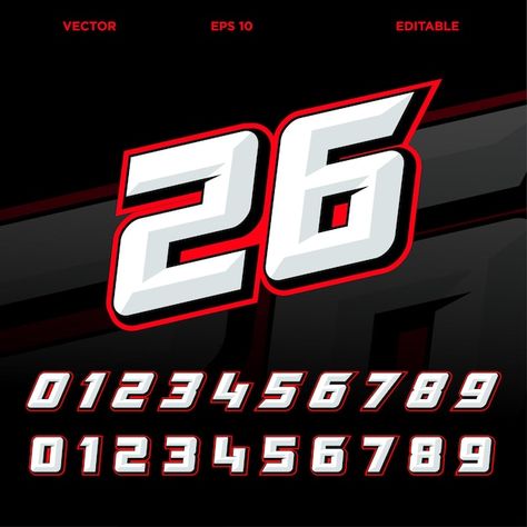 Vector racing number effect design templ... | Premium Vector #Freepik #vector #racing-number #track #speed-effect #speed Racing Track Design, Speed Effect, Number Vector, Numbers Template, Number Ideas, Number Fonts, Font Number, Number Templates, Diamond Logo