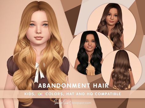 Sims 4 Kids Hair Patreon, Sims 4 Cc Child Hair Girl, Claire Siobhan Sims 4 Cc, Sims Hair Patreon, Child Sims 4 Cc Hair, Sims4 Cc Kids Hair, Cc Hair Patreon, Sims Toddler Hair, Kids Hair Sims 4 Cc