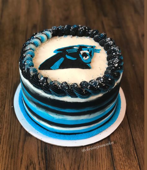 Carolina Panthers Birthday Cake, Carolina Panthers Cake, Panthers Cake, Cake Kids, Kid Cupcakes, Kids Treat, Grooms Cake, Birthday Cake Kids, Party Party