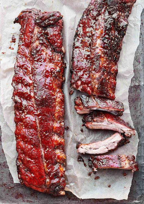 These drool-worthy honey teriyaki baby back ribs are coated with a five spice and sugar rub, smoked, and slathered with honey teriyaki glaze. Truly irresistible. Teriyaki Ribs, Teriyaki Glaze, Five Spice, Barbecue Ribs, Five Spice Powder, Smoked Ribs, Back Ribs, Smoker Recipes, Baby Back Ribs