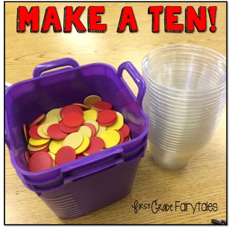 Make a Ten: Low Prep, High Engagement | First Grade Fairytales | Bloglovin’ Make A Ten, Eureka Math, Math Education, Math Number Sense, Math Intervention, Math Time, Math Addition, Math Workshop, Math Stations