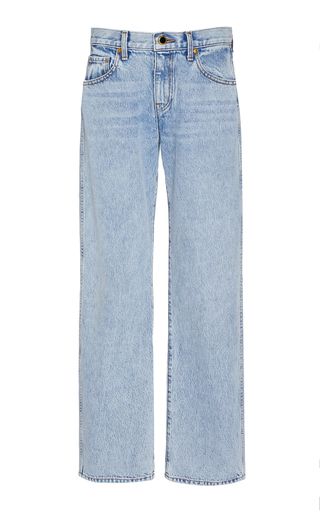 Kerrie Rigid Mid-Rise Straight-Leg Jeans by Khaite | Moda Operandi Pants Png, Moodboard Pngs, Vintage Fashion 1950s, Fashion 1950s, Bottom Jeans, Jeans Mom, Fashion Wishlist, How To Wear Scarves, Womens Jeans