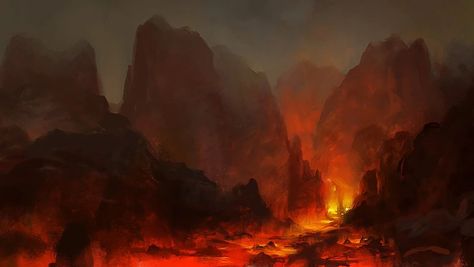 Fire Concept, Astral Plane, Landscape Concept, Fantasy City, Fantasy Setting, Fantasy Places, Dungeons And Dragons Homebrew, Emerald Isle, Fantasy Art Landscapes