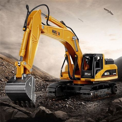 Truk Besar, Excavator Toy, Train Miniature, Construction For Kids, Hydraulic Excavator, Truck Car, Construction Vehicles, Construction Equipment, Remote Control Cars