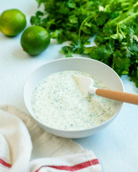 Best Salsa Recipe, Creamy Cilantro Dressing, Lime Aioli, Cilantro Recipes, Crispy Sweet Potato Fries, Ranch Sauce, A Couple Cooks, Cilantro Lime Sauce, Crispy Sweet Potato