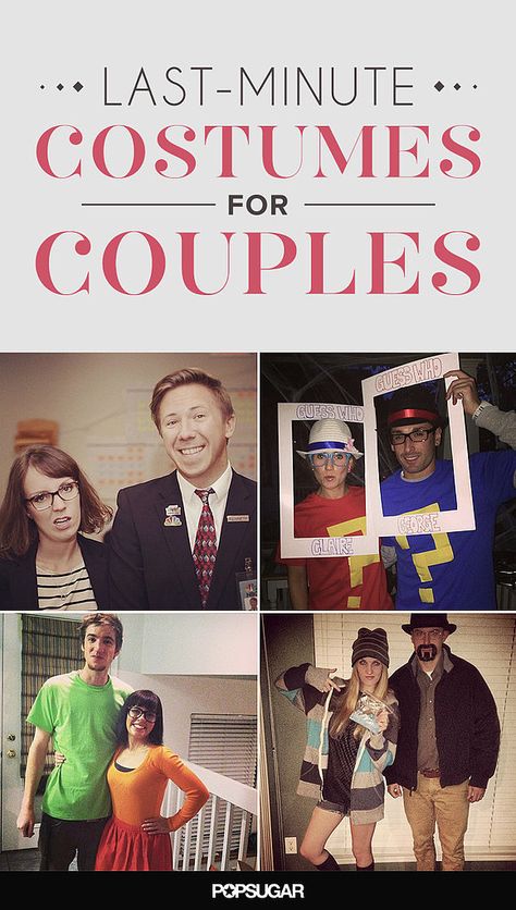 Whether you're a couple or just friends, these DIY last-minute costumes will be the talk of the night. Couples Costumes Halloween, Last Minute Couples Costumes, Last Minute Kostüm, Costumes For Couples, Last Minute Costumes, Last Minute Halloween Costumes, Halloween 2019, Costumes Halloween, Couple Halloween