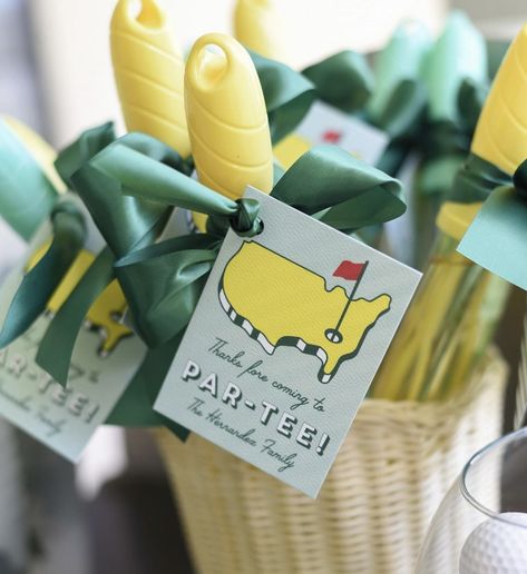 Masters Birthday Party Baby, Hole In One First Birthday Favors, Par 3 Birthday Party, Hole In One First Birthday Masters, Fore Birthday Boy Theme, Mastered One Birthday, Golf Themed Birthday Party Kids, Golf Second Birthday Party, Masters Golf First Birthday Party