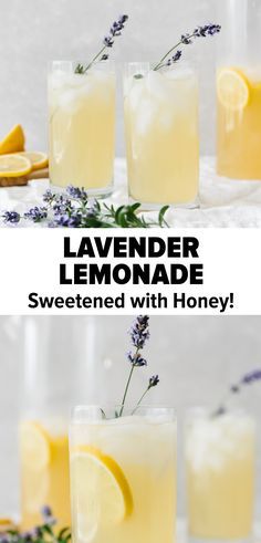 Honey Lemonade Recipe, Honey Lavender Lemonade, Honey Drinks, Classic Lemonade Recipe, Lavender Lemonade Recipe, Classic Lemonade, Easy Lemonade Recipe, Honey Lemonade, Honey Simple Syrup