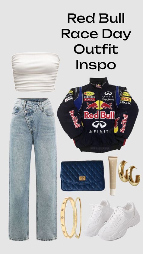 Formula 1 Fashion, Paddock Fashion, Grand Prix Outfit, F1 Outfit, F1 Fashion, Formula 1 Race, Race Day Outfits, Red Bull Racing, Day Outfit